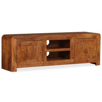 vidaXL Mueble De Tv Madera Maciza Acabado Miel 120x30x40 Cm Vidaxl