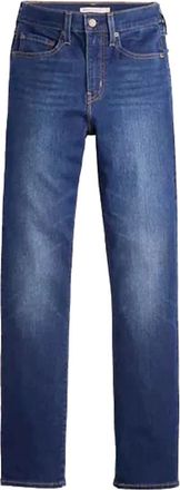Levi's 724 High Rise Straight Chelsea Carbon - Dames - Regular Fit Jeans - Blauw - W26 L30 - Jeans