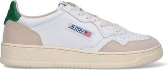 Autry White Medalist Low-Top Leather Sneakers