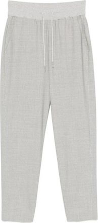 PANICALE Broek met pailletten en trekkoord - Dames - Slim Fit Broeken - Grijs - M - Pailletten - Broeken