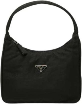 Prada Pre-owned Nylon Shoulder Bag - Dames - Vintage Schoudertas - Zwart - ONE Size - Nylon - Vintage