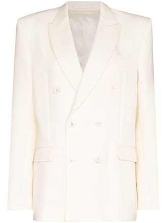 Wardrobe.NYC double-breasted wool blazer - White
