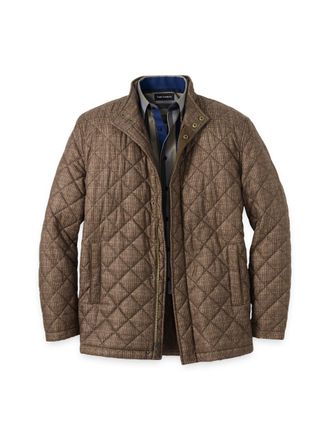 Paul Fredrick Houndstooth Quilted Jacket