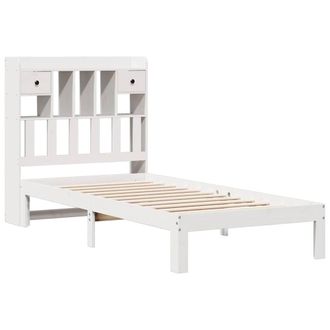 Berkfield Home Decorative Bookcase Bed without Mattress White 75x190cm Solid Woo | Size: 75x190 cm