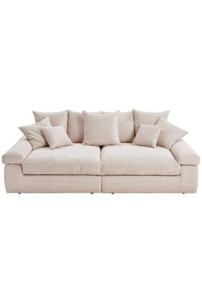 Ambia Home Bigsofa, Naturfarben, Textil, 260x90x140 cm, Stoffauswahl, R&uuml;cken echt, Wohnzimmer, Sofas & Couches, Sofas, Textilsofas