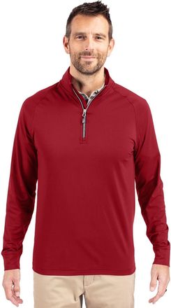 Cutter & Buck Adapt Eco Knit Stretch Recycled Mens Quarter Zip Pullover