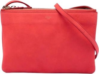 Celine Pre-owned Cross Body Bags, female, Red, Size: ONE SIZE Pre-owned The Trio Crossbody Bag