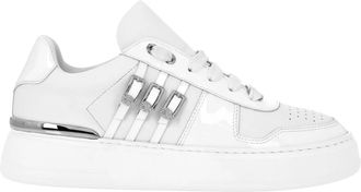 Philipp Plein Low Top Sneakers Belts Skull - Dames - Sneakers - Wit - 40 EU - Leer - Schoenen