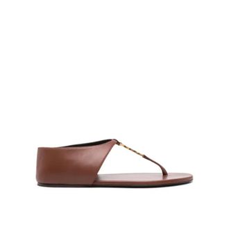 Saint Laurent Cassandra Logo Plaquesandalen
