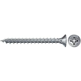 Fischer Vite a legno Fischer Power-Fast II FPF II CZP PZ2 5x100 mm, 200 pezzi, testa a croce, filettatura parziale, elettrogalvanizzato blu passivato