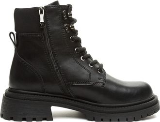Keddo An-956068 Enkellaarzen - Dames - Veterlaarzen - Zwart - 37 EU - Schoenen