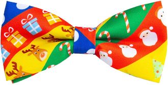 Generic Mens Santa and Friends Christmas Bow Tie Pre-Tied Novelty Festive Party