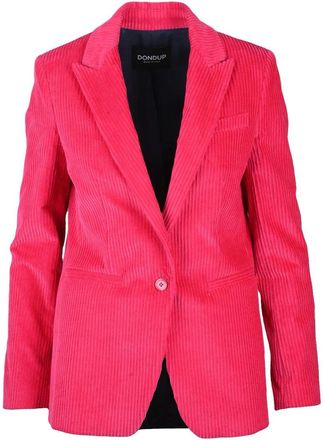 Dondup Long Velvet Jacket - Fuchsia