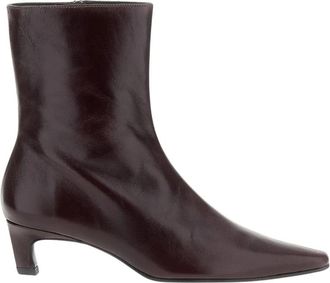 Alohas Ambar Rift Enkellaarsjes - Dames - Laarzen met Hak - Bruin - 38 EU - Leer - Schoenen