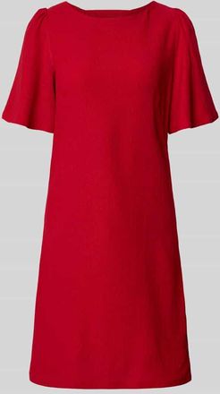 Zero Knielanges Kleid mit Rundhalsausschnitt in Hellrot, Gr&ouml;&szlig;e 34