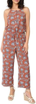 Gibsonlook Villa Mia Sleeveless Henley Jumpsuit in Toasted Cinn Poppy at Nordstrom Rack, Size Xx-Small