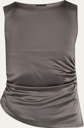 Giorgio Armani Ruched Jersey Sleeveless Top