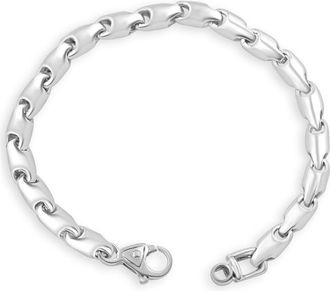Pompeii3 Mens Rounded Seed Link 14k Gold (48gram) or Platinum (78gram) Bracelet 8.5