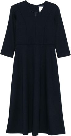 Max Mara s Max Mara Navy Blue Flared Dress