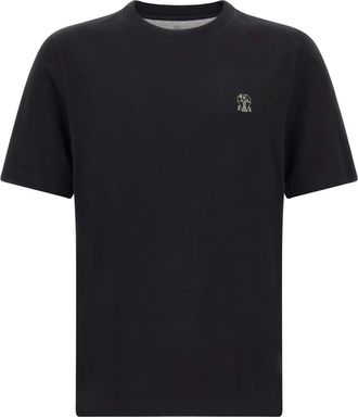 Brunello Cucinelli Hombre, Camisetas, Negro, Talla: S