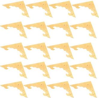 OEM 20 Protectores De Esquina De Madera Para Joyero - Cubiertas Decorativas Para Bordes 58x58x5mm Amarillo