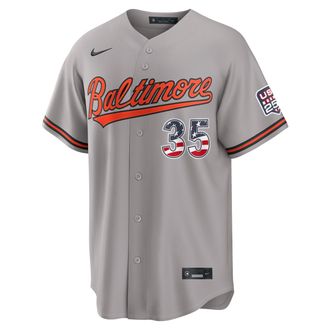 Nike Adley Rutschman Baltimore Orioles USA 250 Nike Mens MLB Stadium Jersey in Grey | RE260MI2AJI-WPB