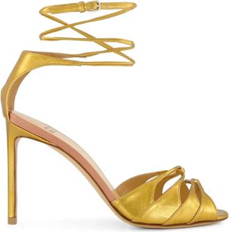 Francesco Russo Schoenen, Dames, Geel, 36 EU, Leer, Sandalo 9,5