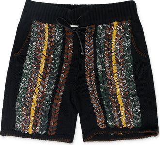 Amiri Black Braided Bandana Shorts