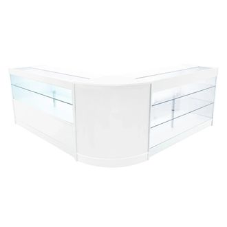 MonsterShop Hera LED Shop Counter Set K1500, C1500 & CM60 - White