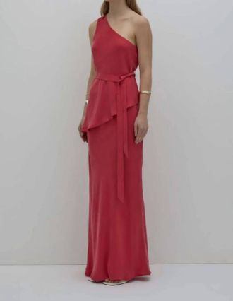 Nude Lucy Amaya Cupro Maxi Skirt In Red