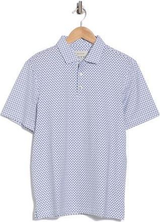 Bugatchi Palm Tree Stretch Cotton Knit Polo in White at Nordstrom Rack, Size Xxx-Large