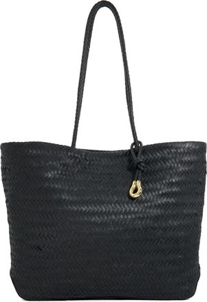 Dune London Womens Accessories Daxon - Textured Leather Tote Bag - Black - One Size
