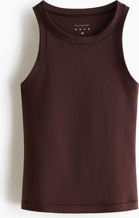 H&M Sport-Tanktop mit SoftMove in Slim Fit - Warm Brown