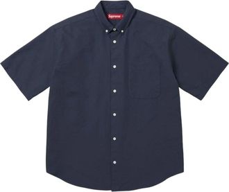 SUPREME SS26 Loose Fit Oxford S/S Shirt Navy SUP-SS26-158-NVY