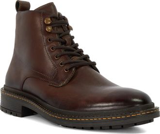 Dune London Mens Calio - Chunky Lace Up Casual Boots - Brown material_leather1 - Size UK 7