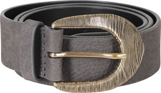 Orciani Charcoal Nabucco Textured Leather Belt