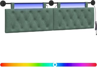 vidaXL Cabecero Colgante Verde Mar Terciopelo Vidaxl