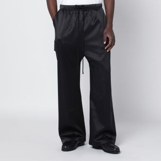 Fear of God Black satin cargo trousers