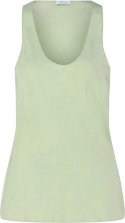 Ferragamo Womens Silk Tank Top In Olive Green