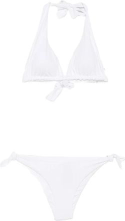 Fisico Ring-Detail Triangle Bikini Top - Dames - Bikinis - Wit - L - Badmode