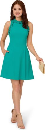 Adrianna Papell Crepe Midi Dress