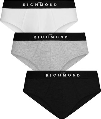 John Richmond Tripack Low Waist Tricolor Katoenen Boxer Briefs - Heren - Onderbroek - Veelkleurig - XL - Katoen - Ondergoed