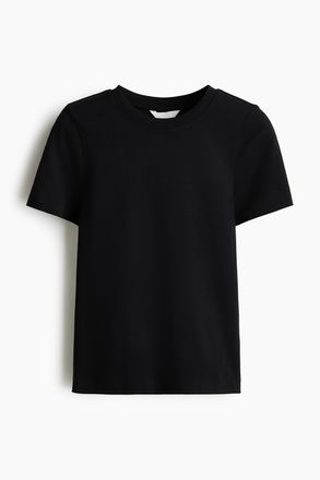 H&M T-Shirt aus Baumwolle - Schwarz