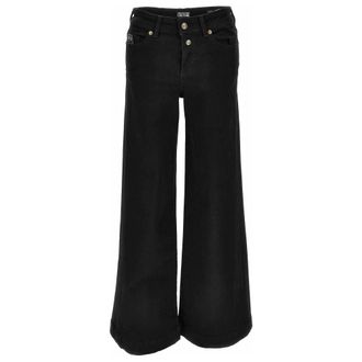 Versace Jeans Couture Jeans, Dames, Zwart, W34, Katoen, Wijde Jeans