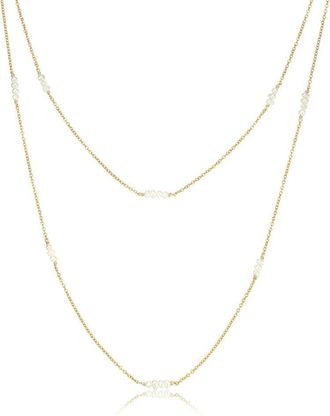 Lily & Roo Gold Layered Mini Pearl Necklace