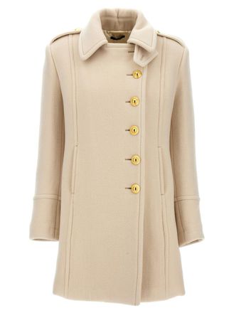 Tom Ford White Single-breasted wool coat