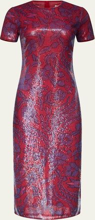 Diane Von Fürstenberg x Henry Zankov Amelie Floral-Print Sequin Midi Dress