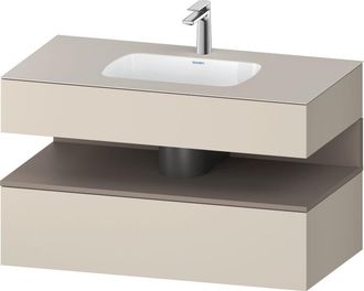 Duravit Qatego Lavabo Encastrado Con Base De Lavabo Consola, - Duravit
