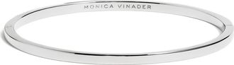 Monica Vinader Essential Slim Bangle in Sterling Silver at Nordstrom, Size Medium
