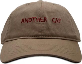 Another Aspect Honkbalpet met borduurwerk - Beige